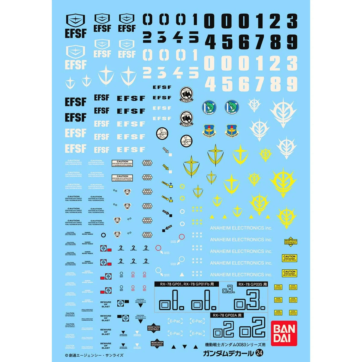 Gundam Decal 24 - Gundam 0083 Stardust Memory