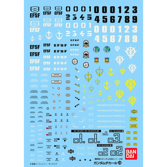 Gundam Decal 24 - Gundam 0083 Stardust Memory