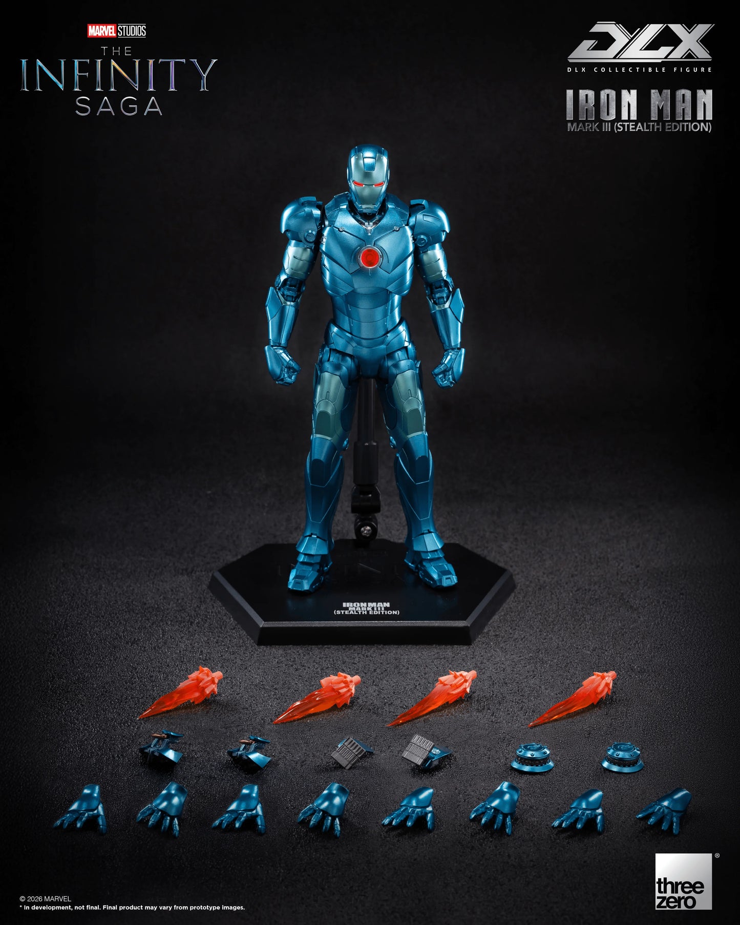 threezero DLX Iron Man Mark 3 Stealth Edition Action Figure