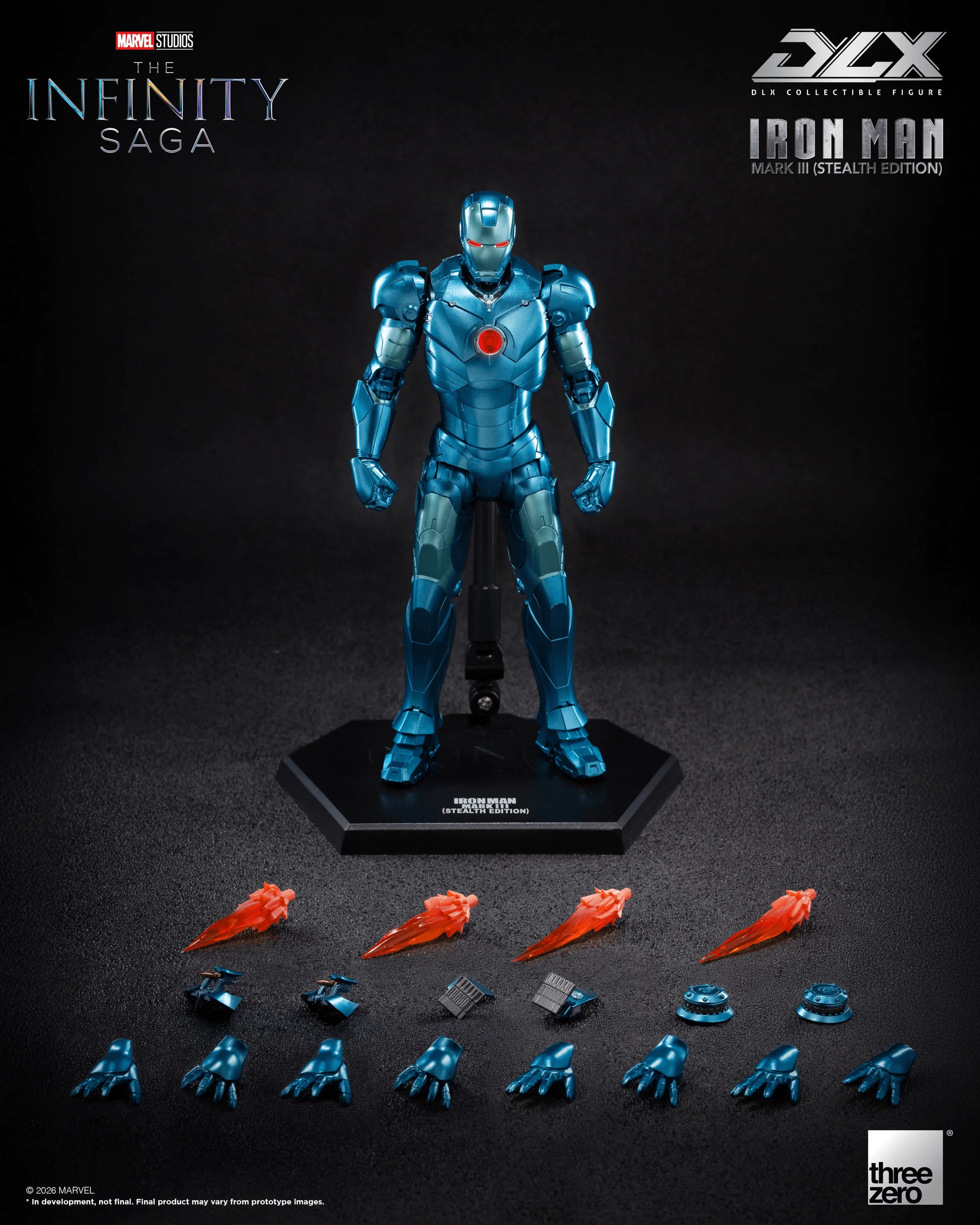 threezero DLX Iron Man Mark 3 Stealth Edition Action Figure