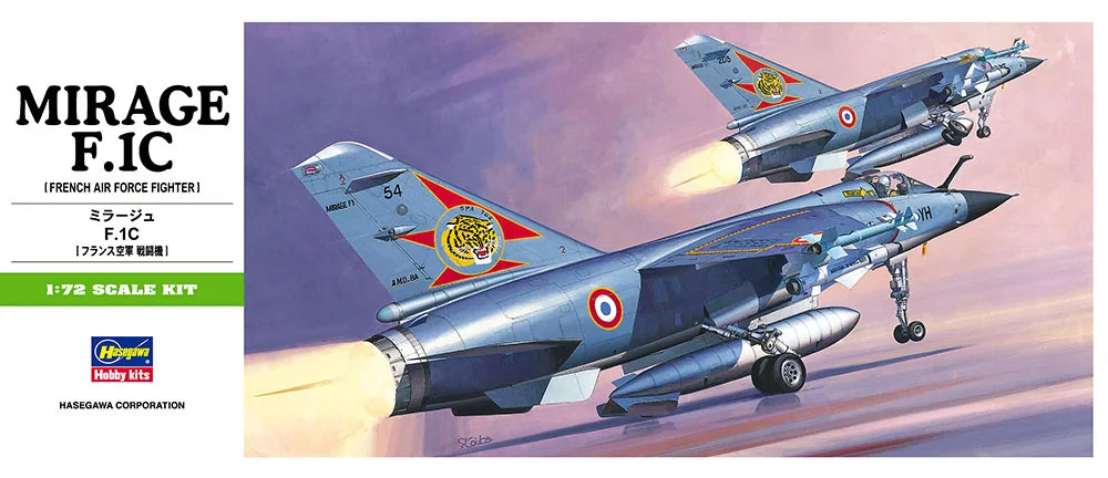 Hasegawa 1:72 Mirage F.1C Fighter Aircraft Model Kit