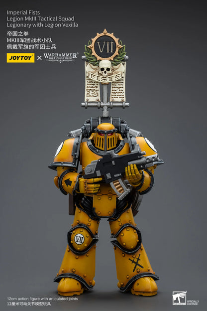 Imperial Fists Legion MkIII Tactical Squad Legionary with Legion Vexilla