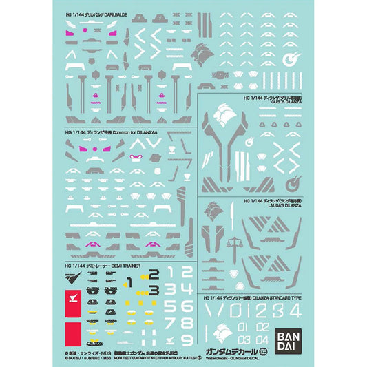Gundam Decal No.135 Mobile Suit Gundam: The Witch from Mercury Multiuse 3