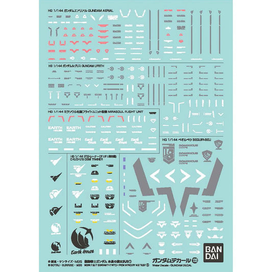 Gundam Decal No.133 Mobile Suit Gundam: The Witch from Mercury Multiuse 1