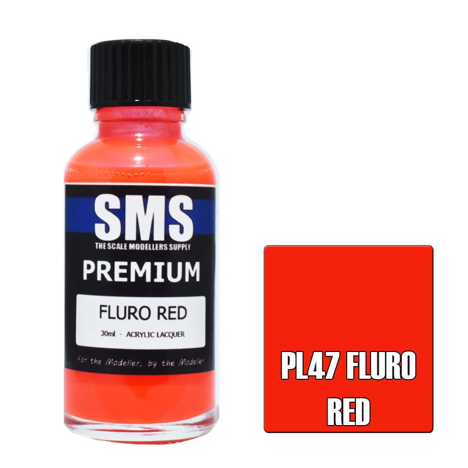 Premium FLURO RED 30ml (Box of 6)