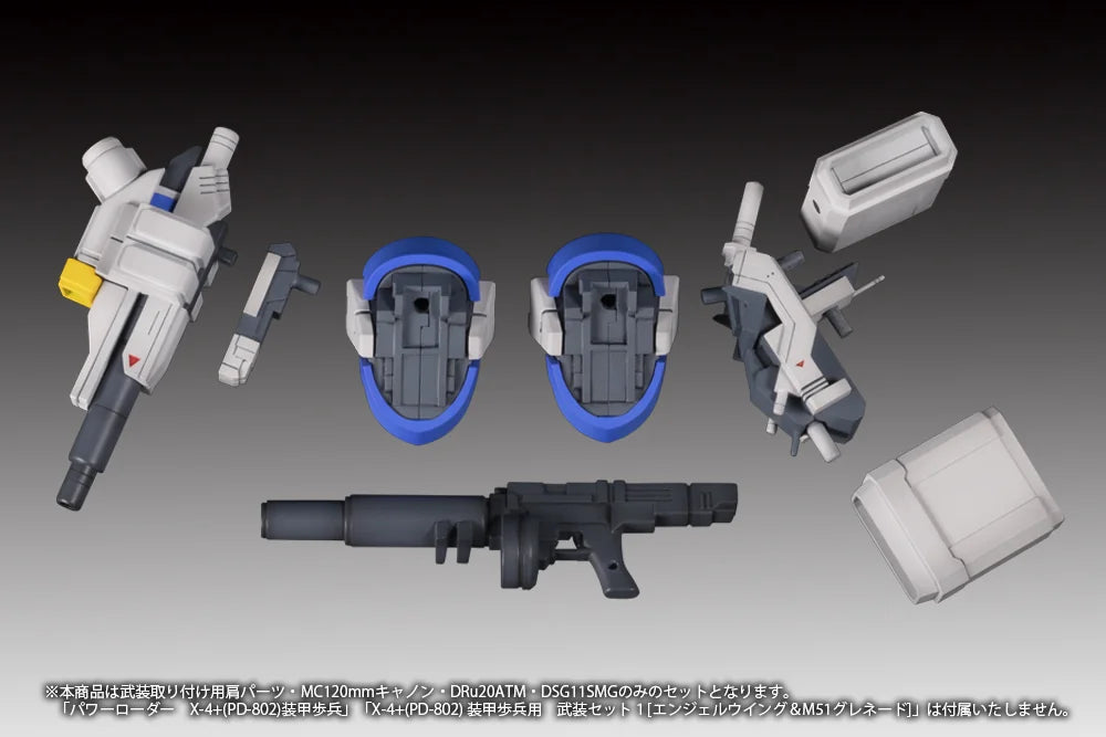 X-4+(PD-802) WEAPON SET2[Shoulder parts for mounting weapons&MC120mmCanon&Dru20ATM&DSG11SMG]