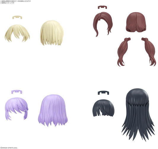 30MS Option Hair Style Parts Vol.12 Snap-Fit Hair Accessory Set (All 4 Types)