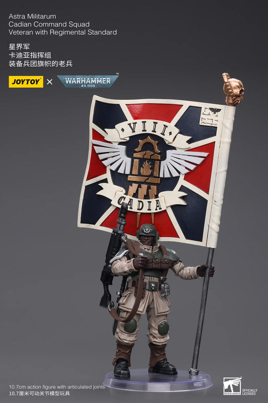 JOYTOY Warhammer 40K Cadian Command Squad Veteran Action Figure
