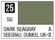 Mr. Color 25 - Dark Seagray (Semi-Gloss/Aircraft) (Box of 6)