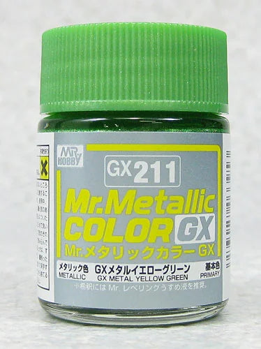 Mr Color GX 211 - GX Metal Yellow Green (Box of 6)