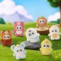 Panda Roll The Zoo In Hands Series Plush Keychain (Box of 6)