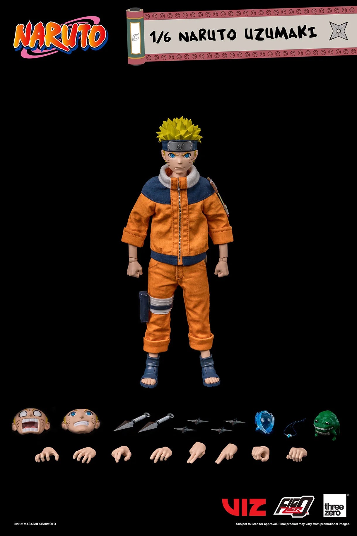threezero Figzero 1/6 Naruto Uzumaki Action Figure