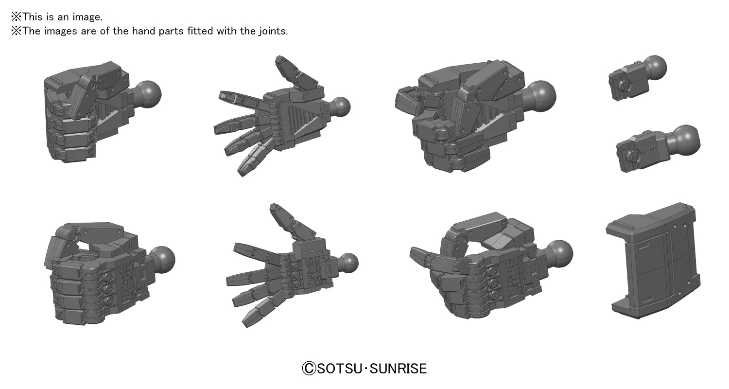 Bandai Hobby Builder Parts 1/144 MS Hand 01 Model Part Dark Gray