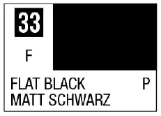 Mr Color Spray - S33 Flat Black (Flat/Primary) (Box of 6)