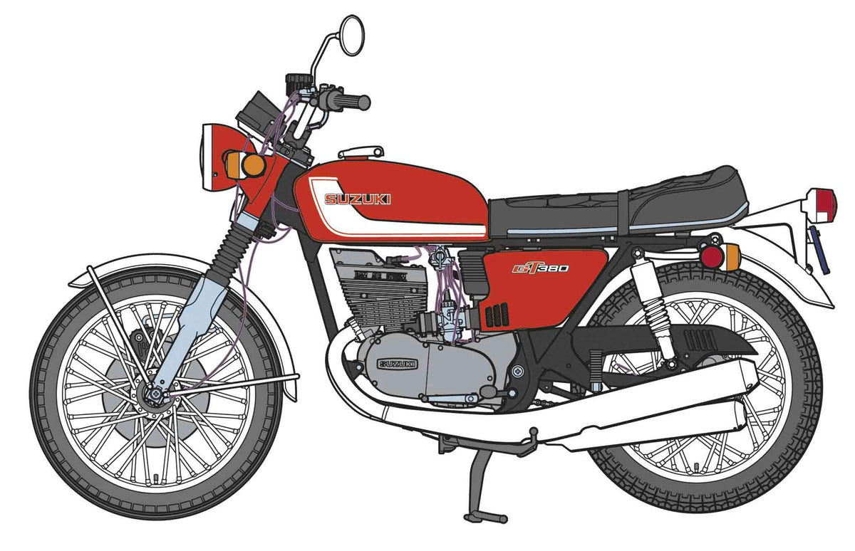 1/12 SUZUKI GT380 B "RED COLOR"