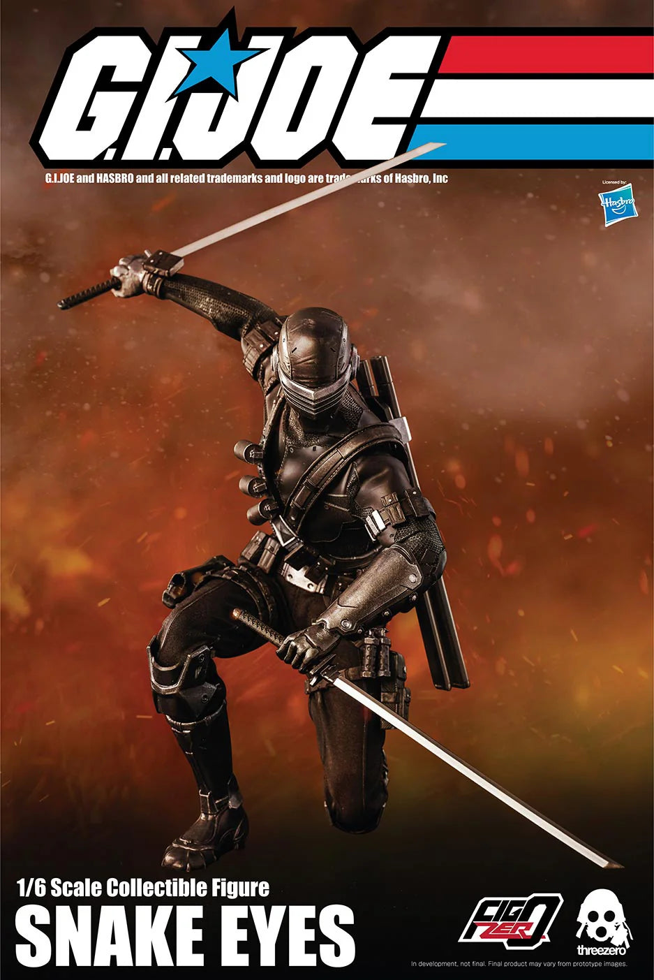 threezero Figzero G.I. Joe Snake Eyes 1/6 Scale Action Figure