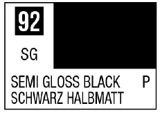 Mr. Color 92 - Semi Gross Black (Semi-Gloss/Primary) (Box of 6)