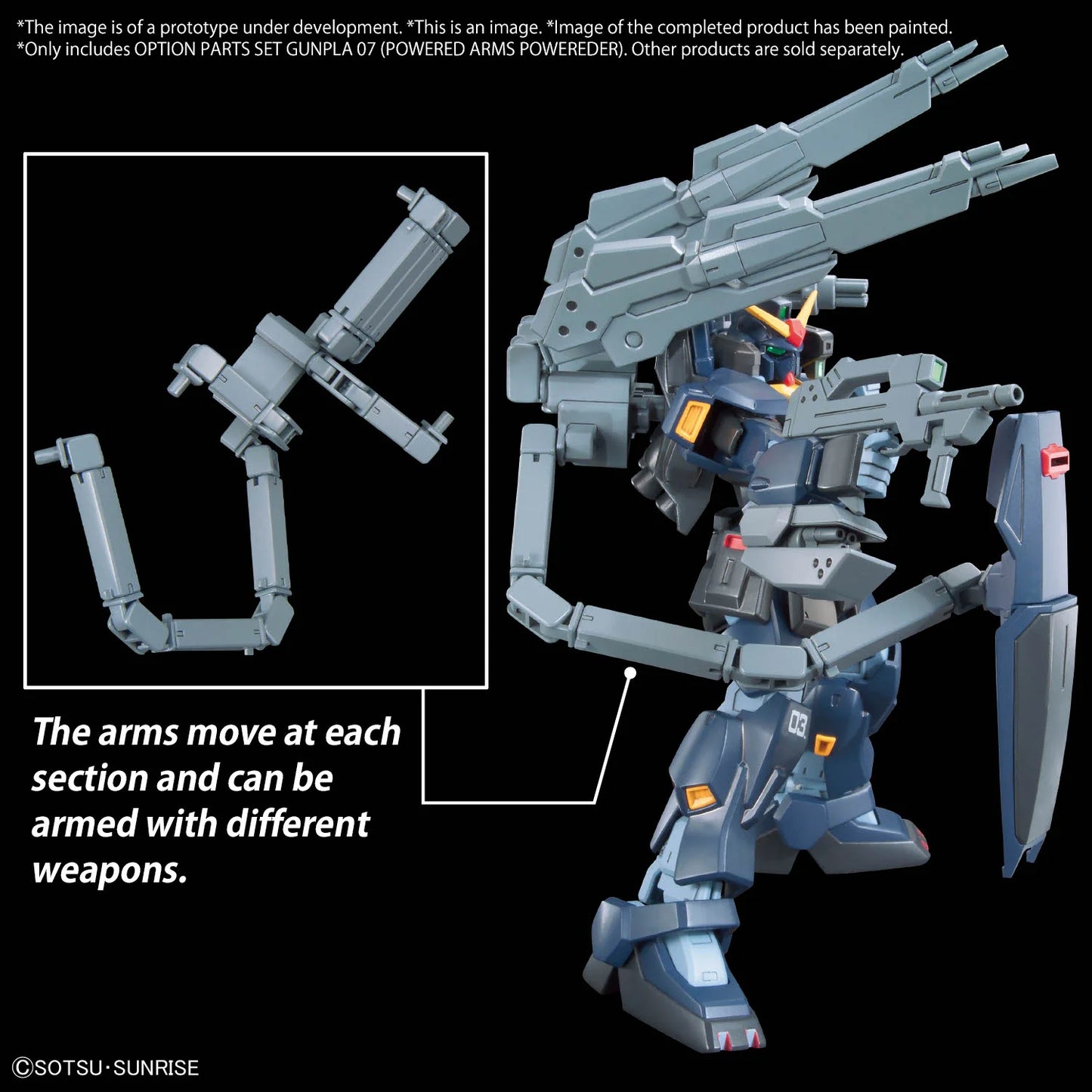 Gundam Build Fighters Try Option Parts Set 07 Powered Arms