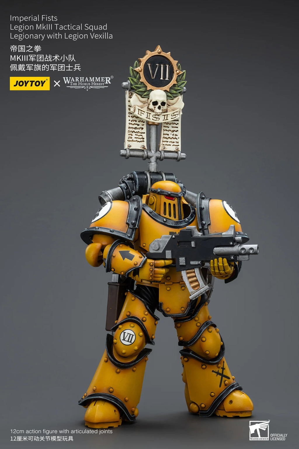 Imperial Fists Legion MkIII Tactical Squad Legionary with Legion Vexilla