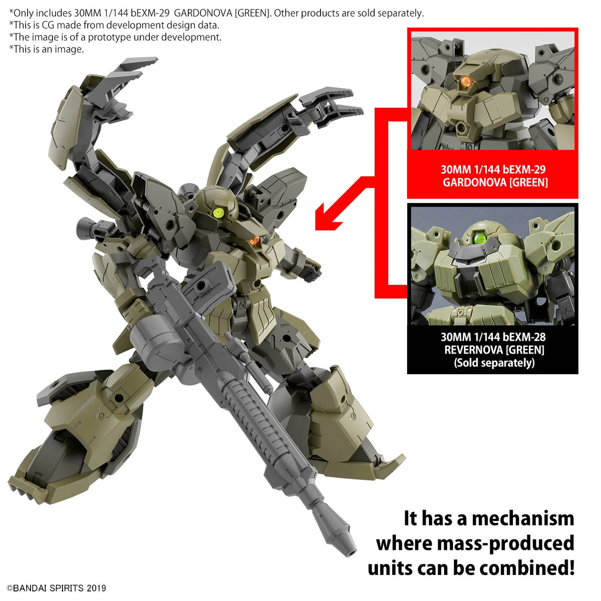 30MM 1/144 bEXM-29 GARDONOVA [GREEN]