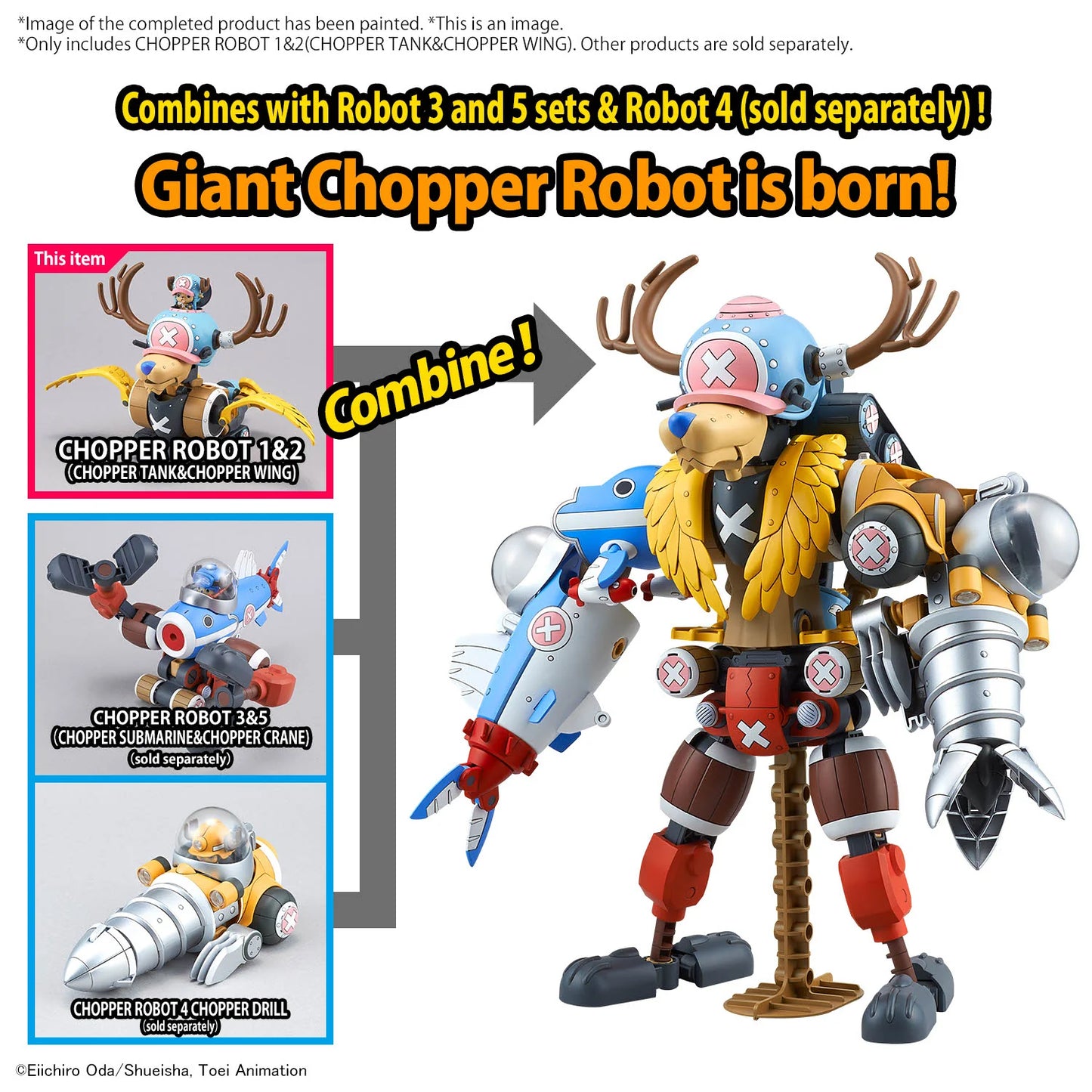 One Piece Chopper Robo 1 & 2 Tank and Wing Model Kit