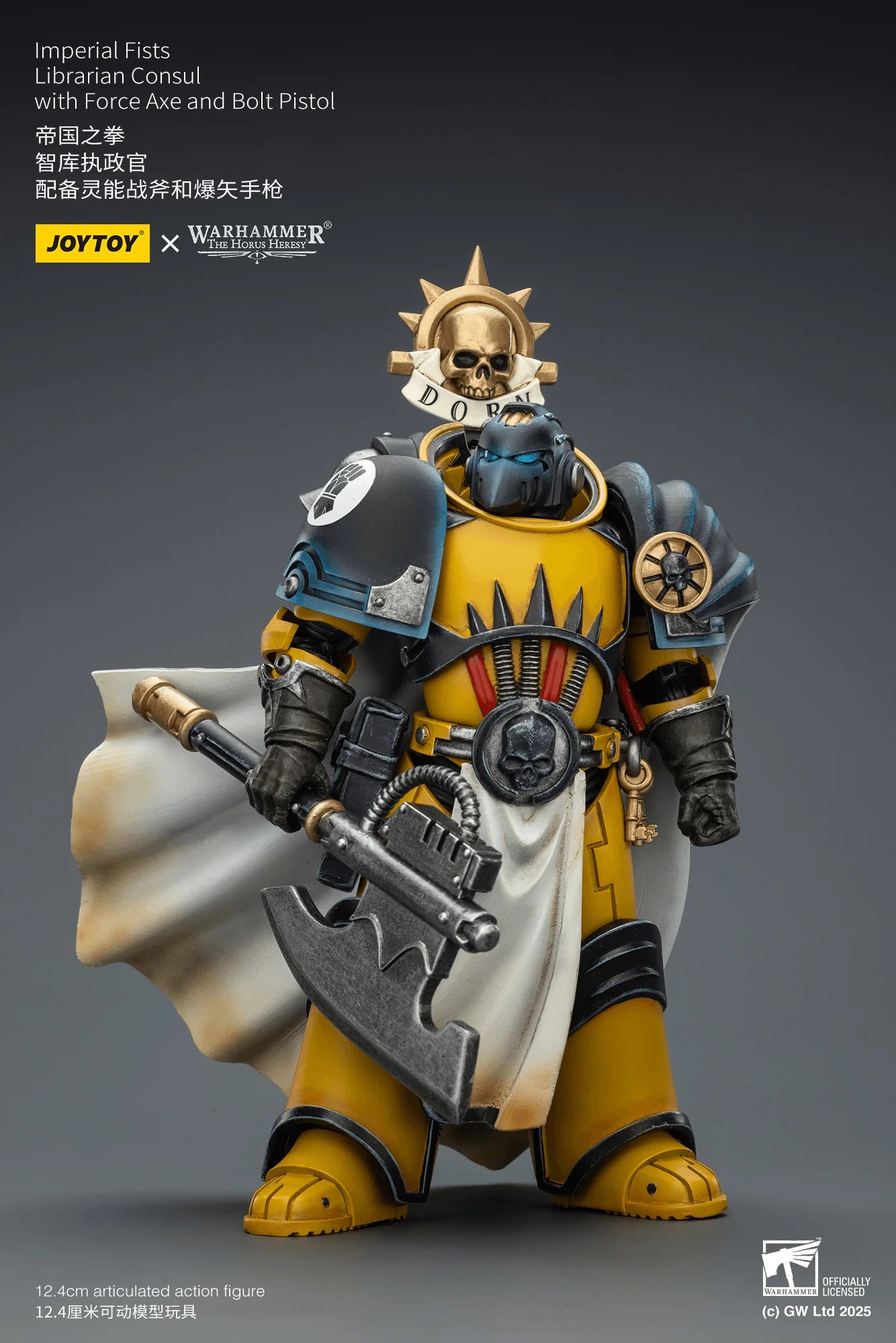 Imperial Fists Librarian Consul with Force Axe and Bolt Pistol