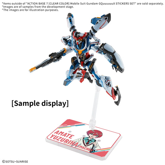 Mobile Suit Gundam GQuuuuuuX Action Base 7 Clear Color Stickers Set