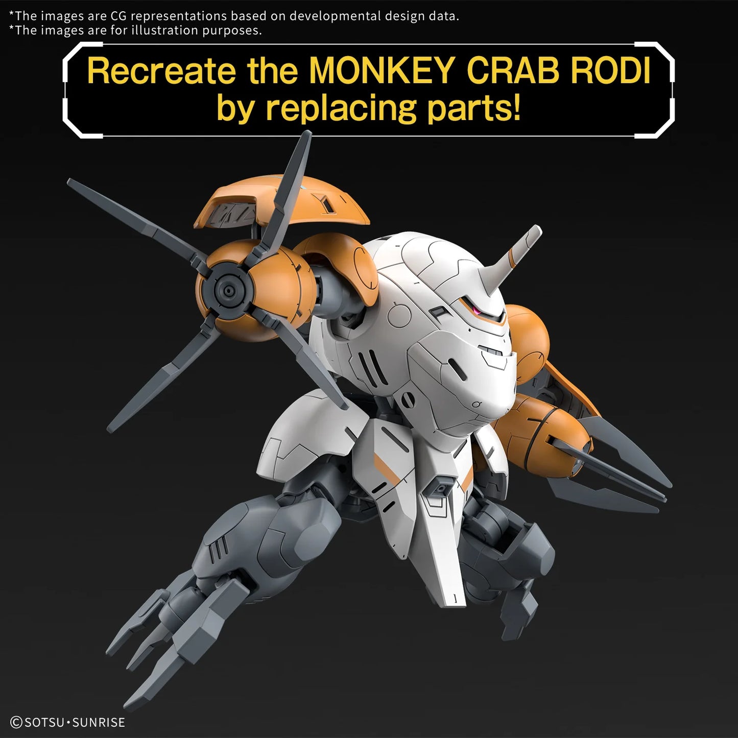 BANDAI HOBBY HG 1/144 Monkey Rodi / Monkey Crab Rodi Model Kit