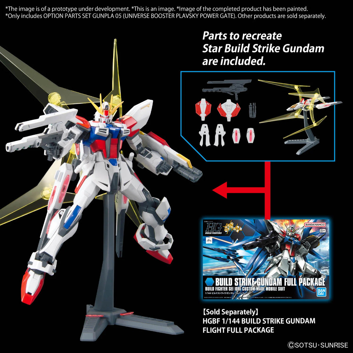 Gundam Build Fighters Option Parts Set 05 Universe Booster Plavsky Power Gate
