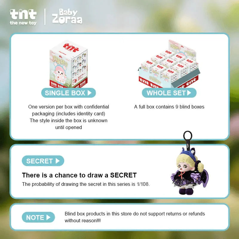 TNT SPACE Zoraa Winged Elf Plush Pendant Blind Box Keychain