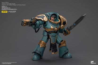 Sons Of Horus Tartaros Terminator Squad Sergeant With Volkite Charger And Power Sword