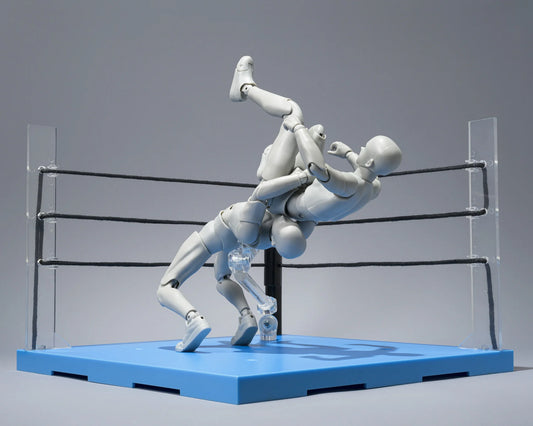 ACT RING CORNER (NEUTRAL) & FOLDING CHAIR SET for S.H.Figuarts , TAMASHII NATIONS TAMASHII STAGE