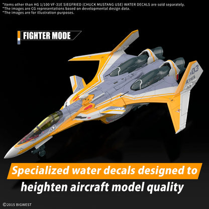 HG 1/100 VF-31E SIEGFRIED （CHUCK MUSTANG USE） WATER DECALS