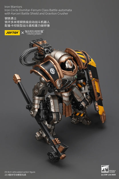 Iron Warriors Iron Circle Domitar-Ferrum Class Battle-automata with Karceri Battle Shield and Graviton Crusher