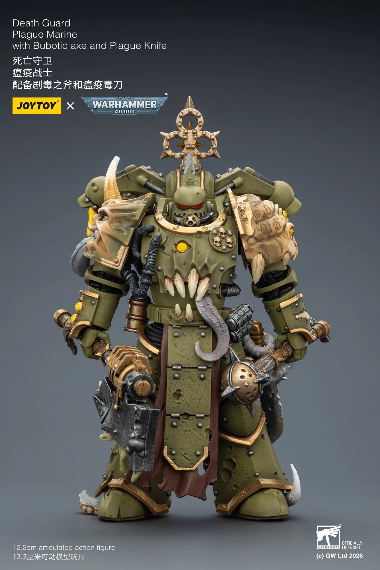 Death Guard Plague Marine with Bubotic axe and Plague Knife