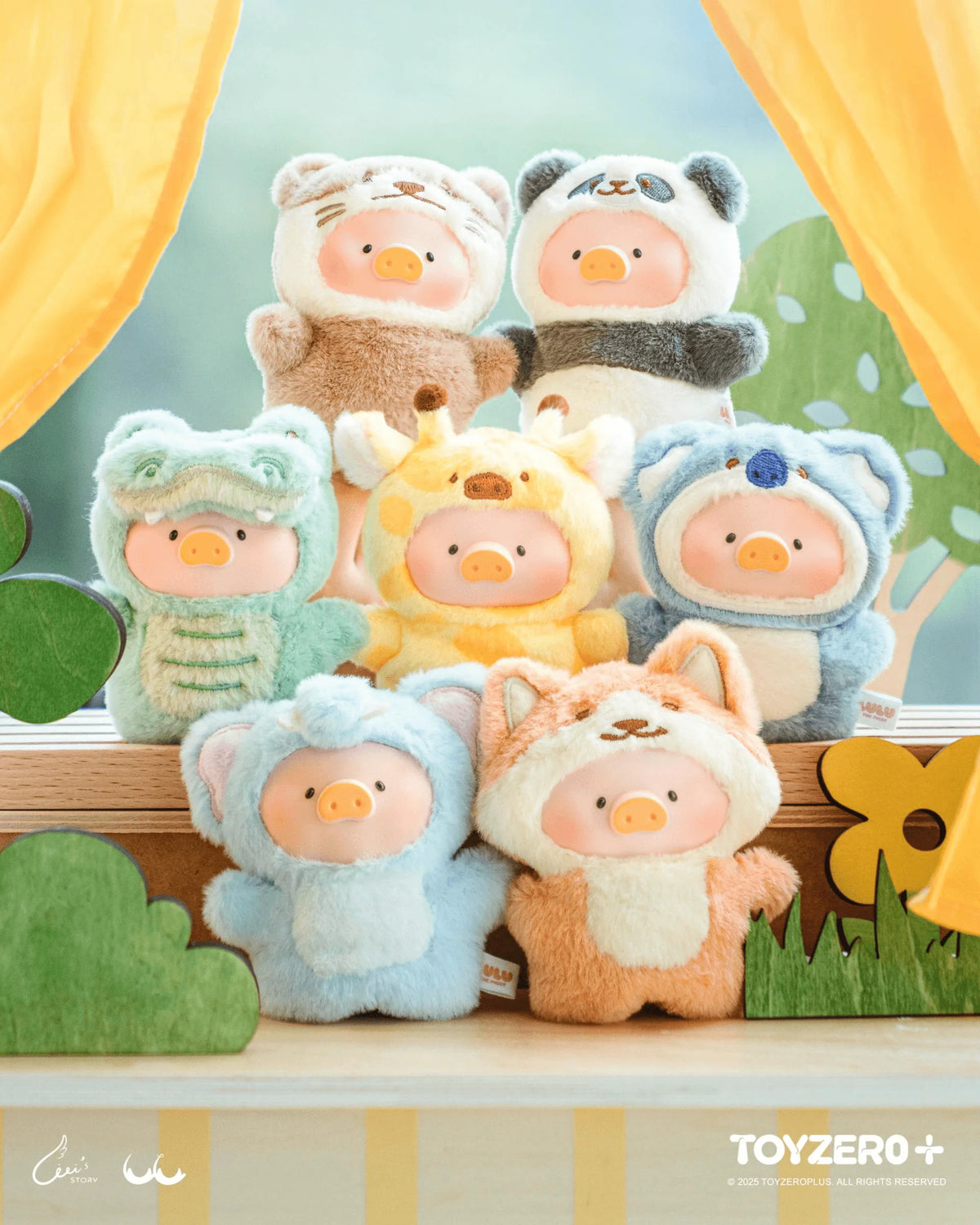 LuLu the Piggy Animal Party - Puppet Show PVC Face Plush Keychain (Blindbox) (Box of 6)