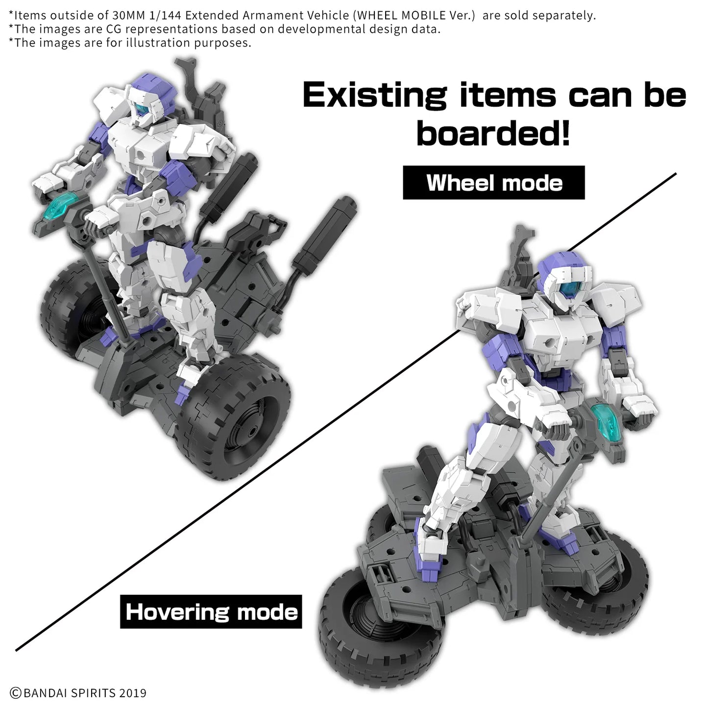 30MM 1/144 Extended Armament Vehicle (WHEEL MOBILE Ver.)