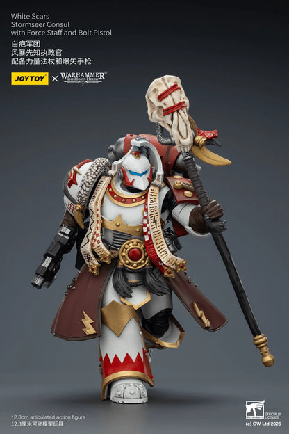 White Scars Stormseer Consul with Force Staff and Bolt Pistol