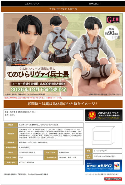 G.E.M. Series Attack on Titan Palm size Squad Captain Levi