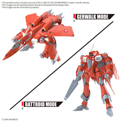 HG 1/100 VF-22S STURMVOGEL Ⅱ WATER DECALS