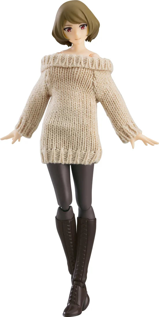 figma Female Body (Chiaki) with Off-the-Shoulder Sweater Dress