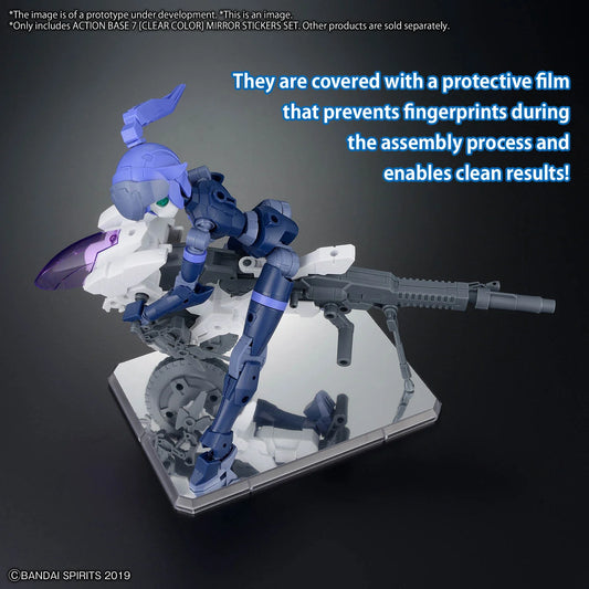 Action Base 7 (Clear Color) Mirror Stickers Set