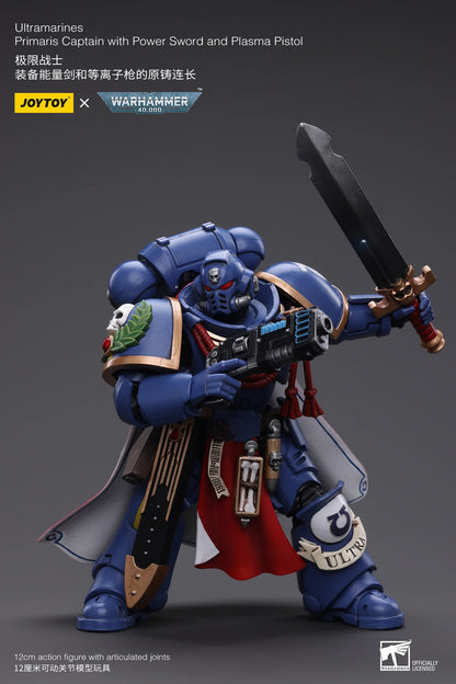 Joy Toy Ultramarines Primaris Captain Action Figure with Power Sword and Plasma Pistol