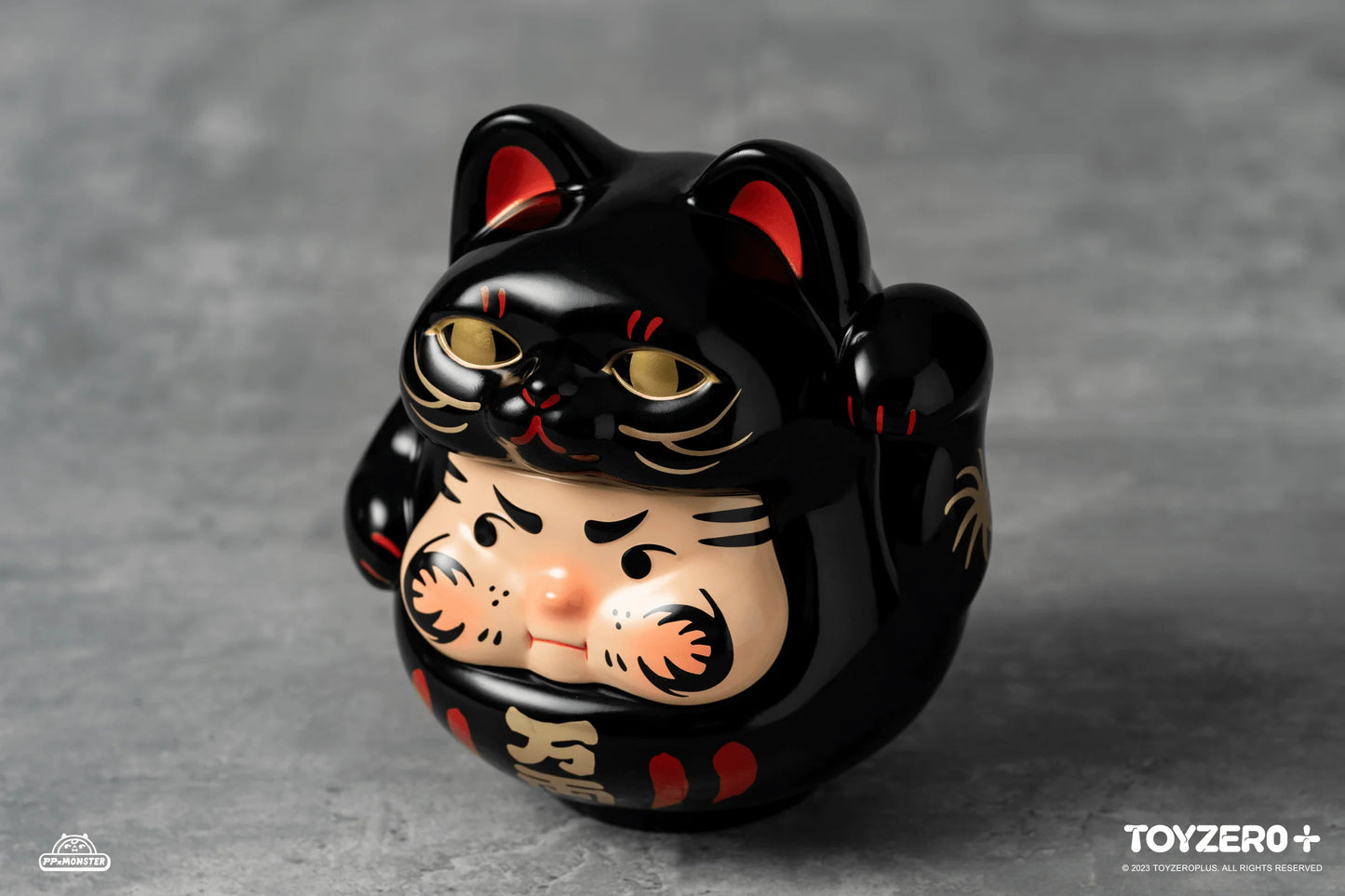 200% PP Lucky Cat Daruma (Black cat edition)