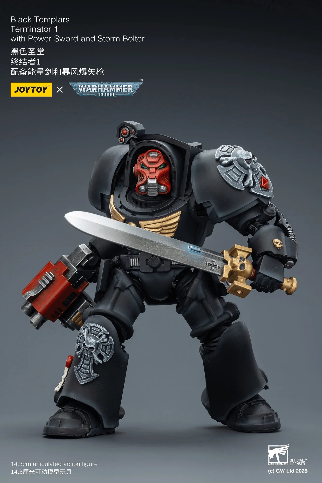 Black Templars Terminator 1 with Power Sword and Storm Bolter