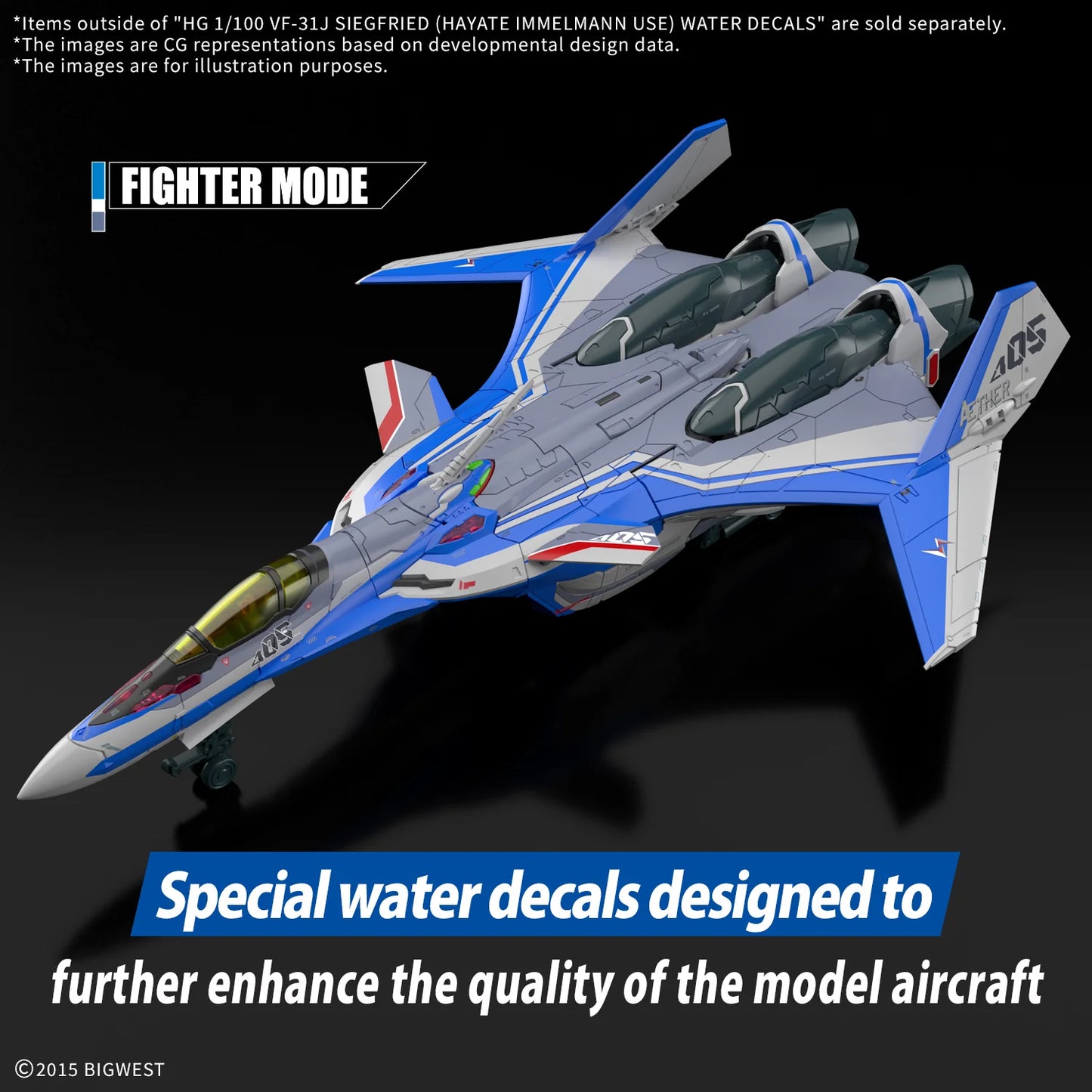 HG 1/100 VF-31J SIEGFRIED (HAYATE IMMELMANN USE) WATER DECALS