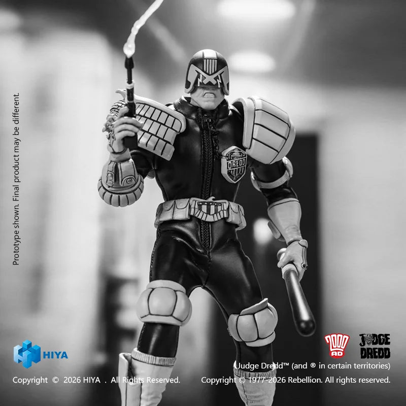 1/12 Scale 6 Inch JUDGE DREDD Judge Dredd Black&White Ver. Action Figure