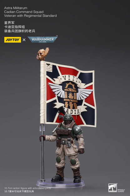 JOYTOY Warhammer 40K Cadian Command Squad Veteran Action Figure