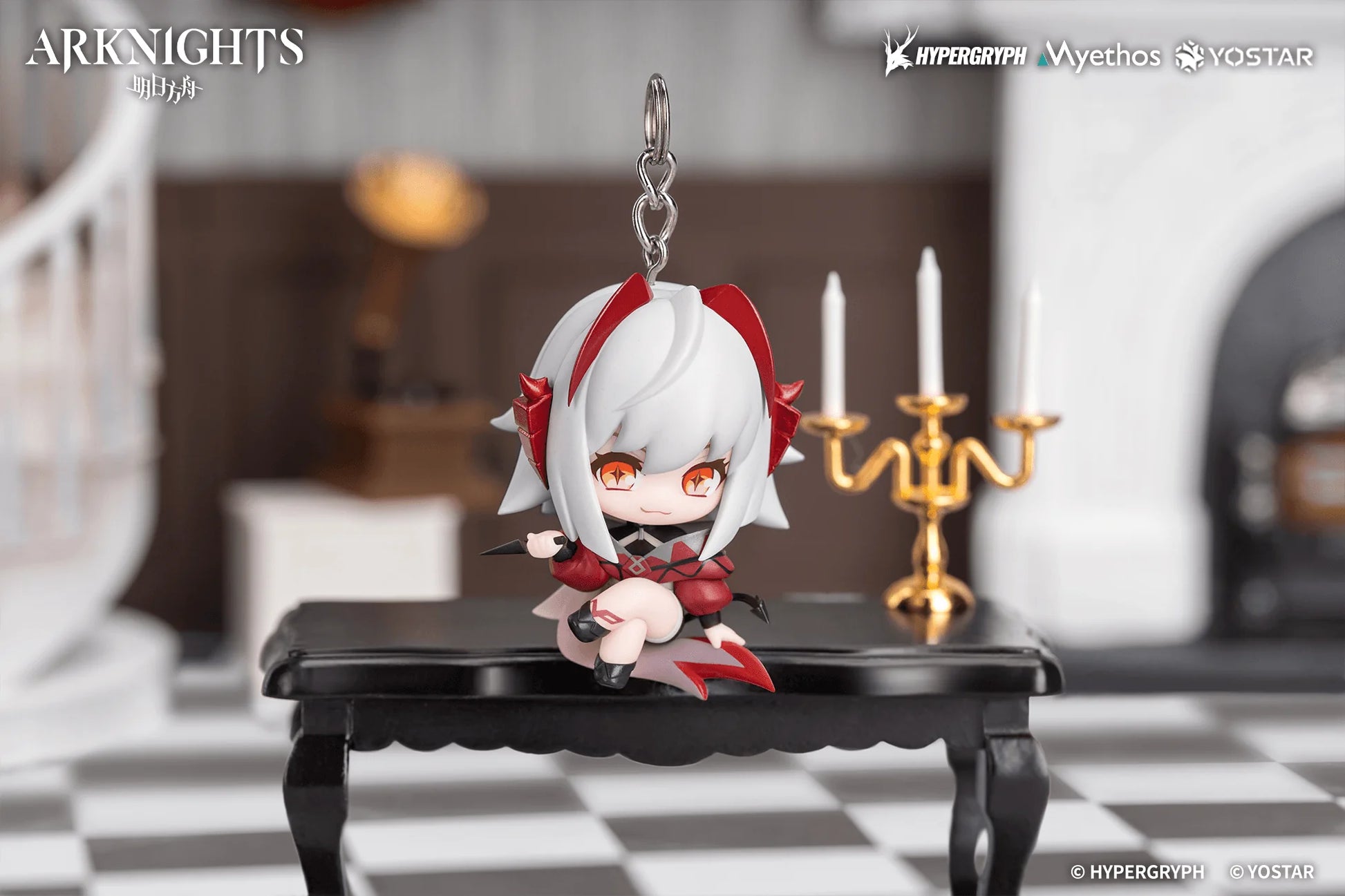 Myethos Arknights Civilight Eterna Chibi Figure Hanging Keychain