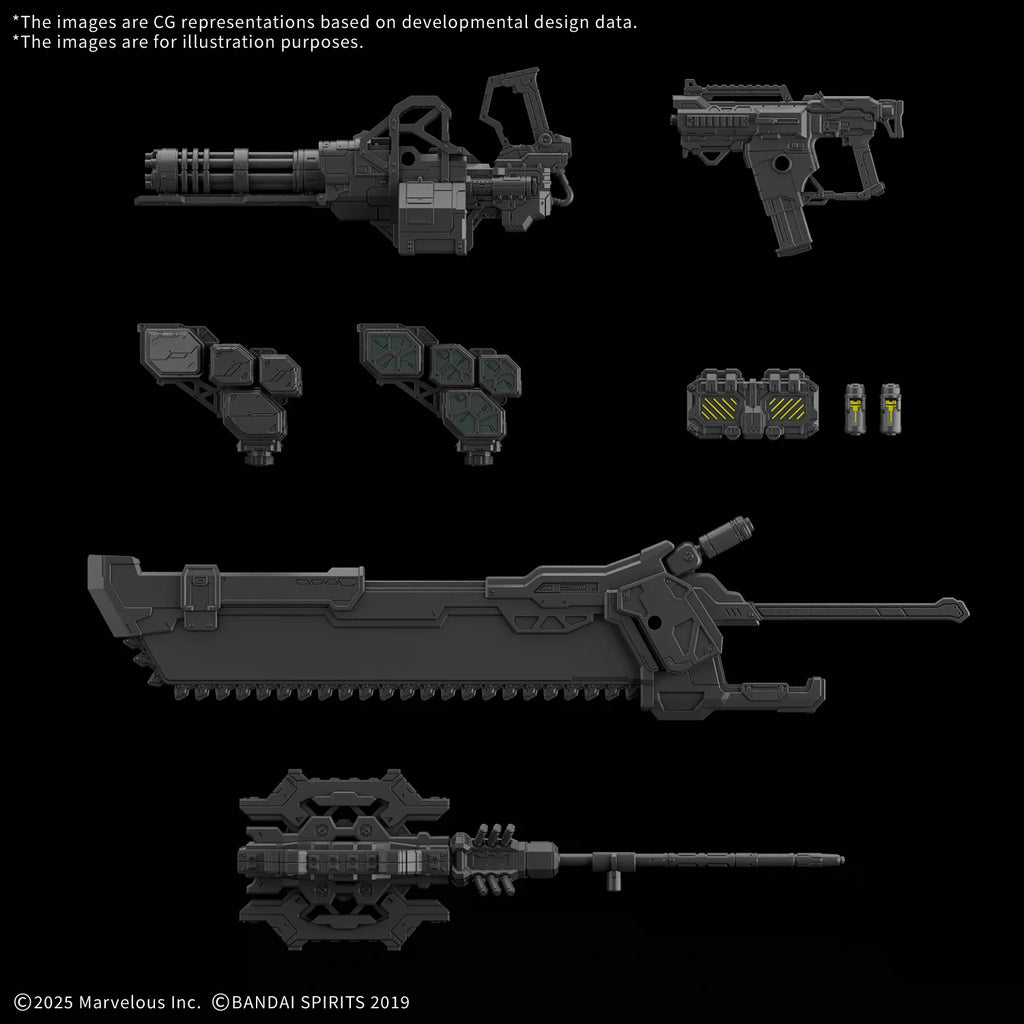 Bandai Hobby 30MM Daemon X Machina TS Weapon Set 01 Model Kit Parts